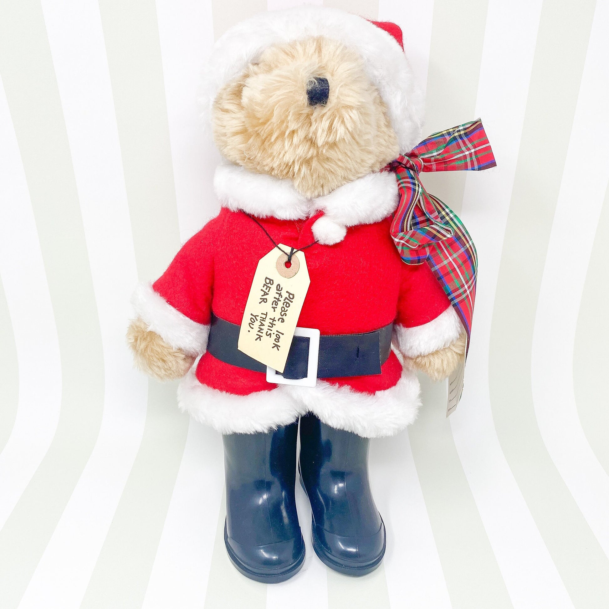 Vintage Eden 1975 Christmas Paddington Bear Stuffed Doll