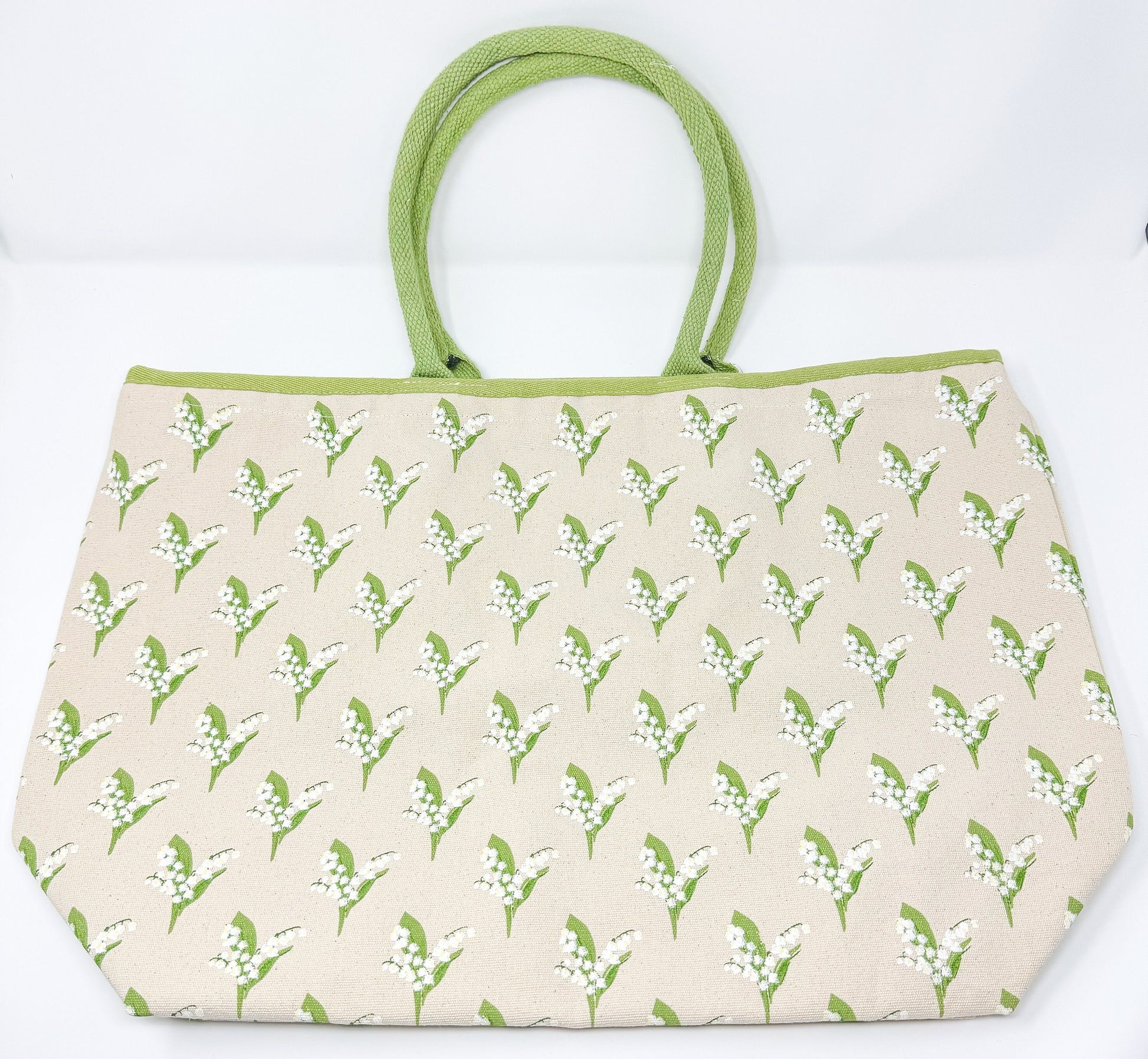 Lily of the Valley Painted Cotton Tote Bag