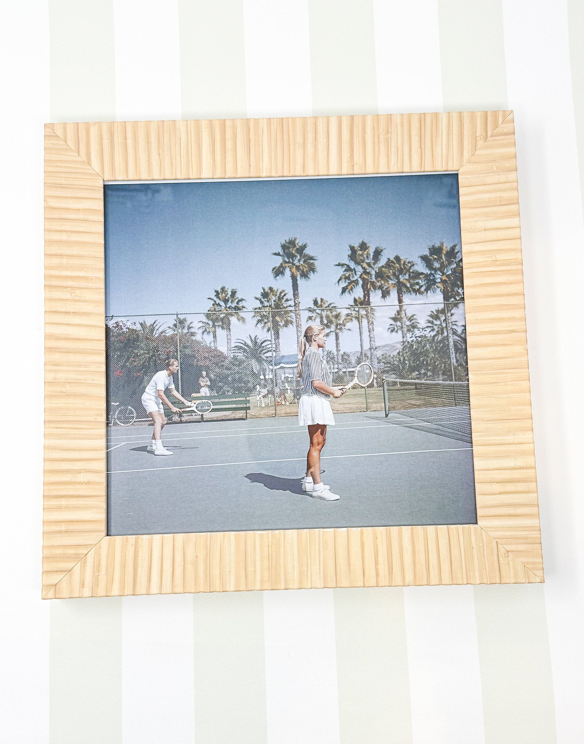 Framed 8x8" Slim Aarons Tennis Print