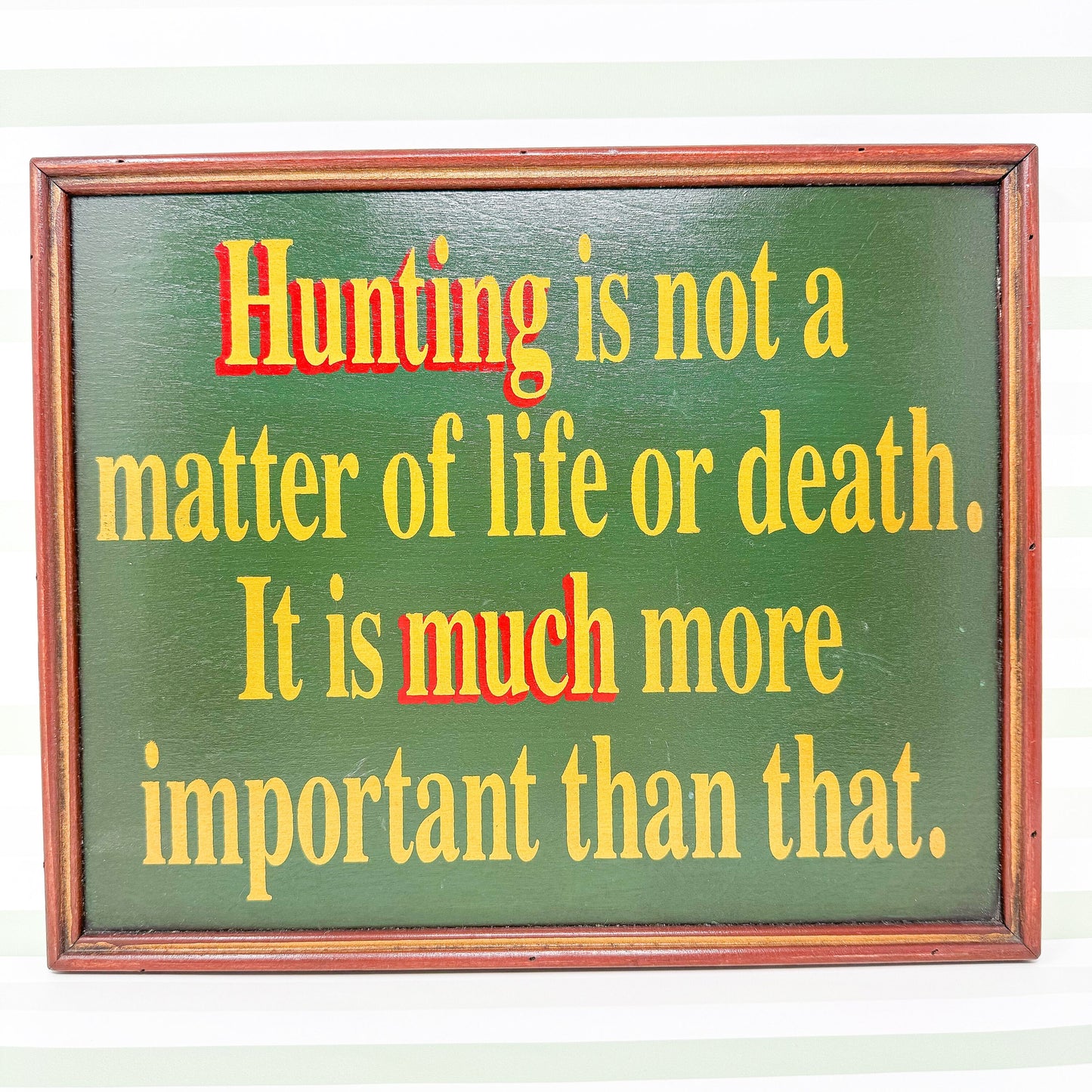 Vintage Hunting Wood Panel Sign
