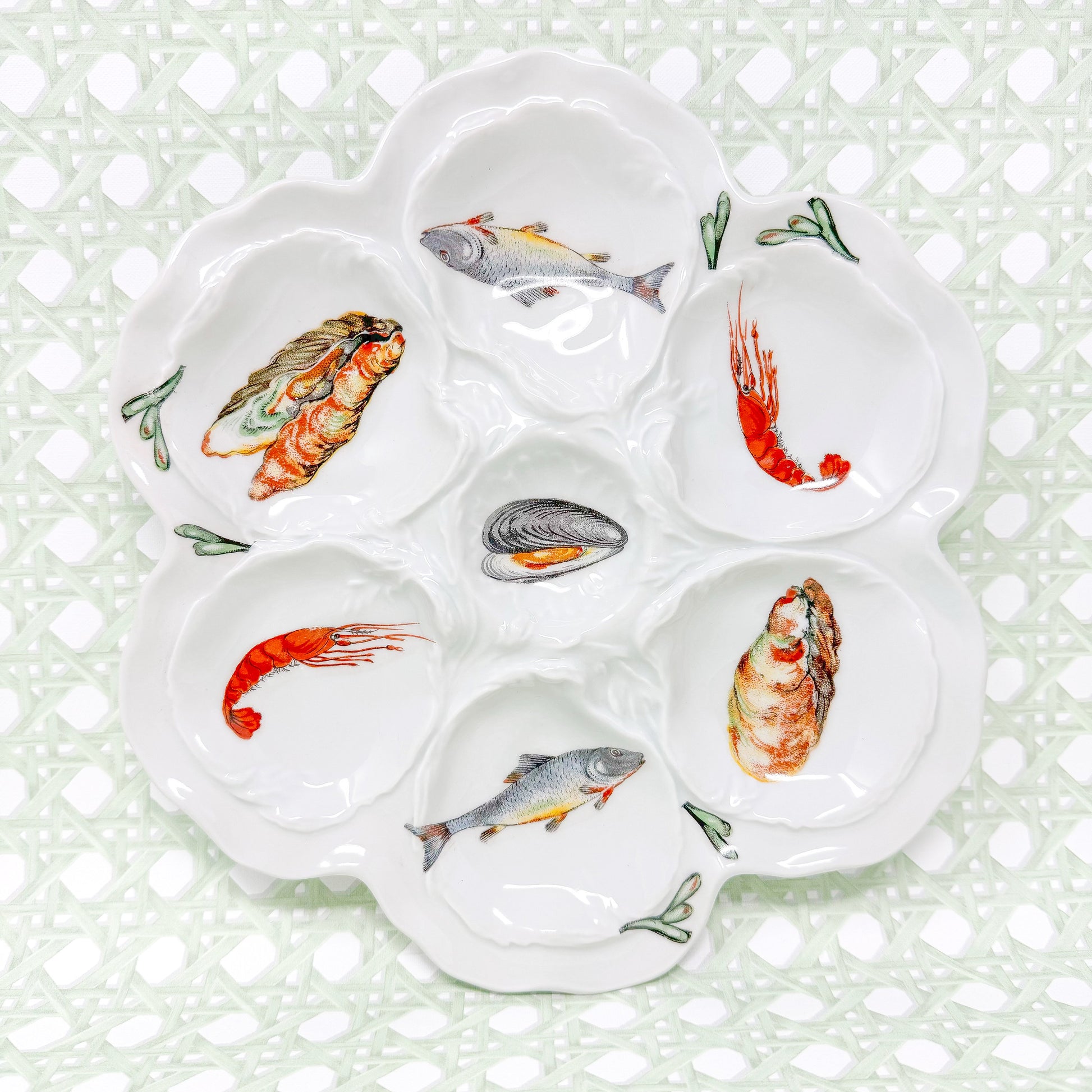 Limoges France Porcelain Oyster Plates