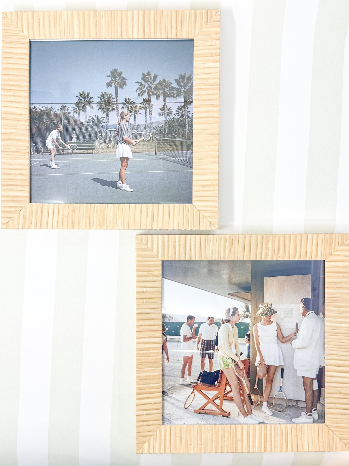 Framed 8x8" Slim Aarons Tennis Print