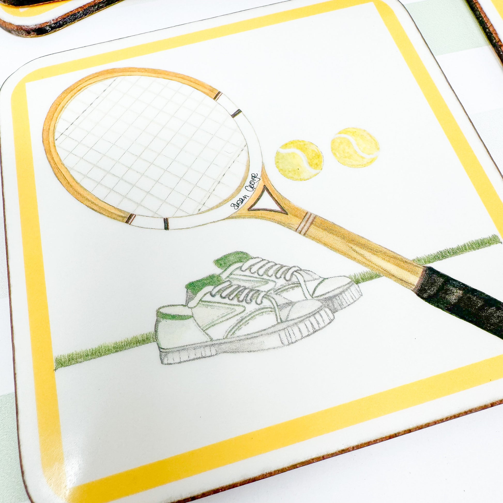 Vintage Tennis Coasters - Set of 6